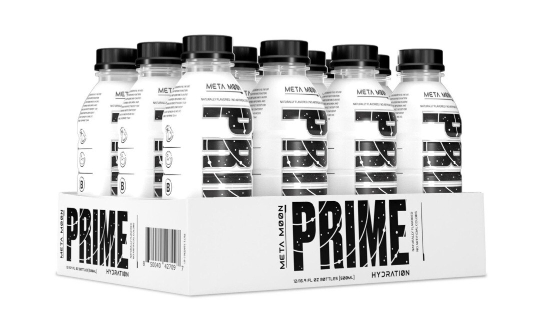 Prime Hydration Drink Meta Moon 16.9oz Bottles 12 Pack by KSI and Logan Paul