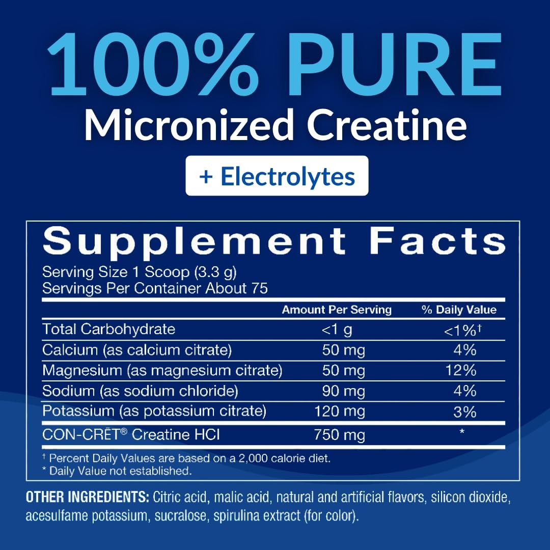 BodyTech Creatine HCl + Electrolytes 75 Servings (Pack of 1), No Color