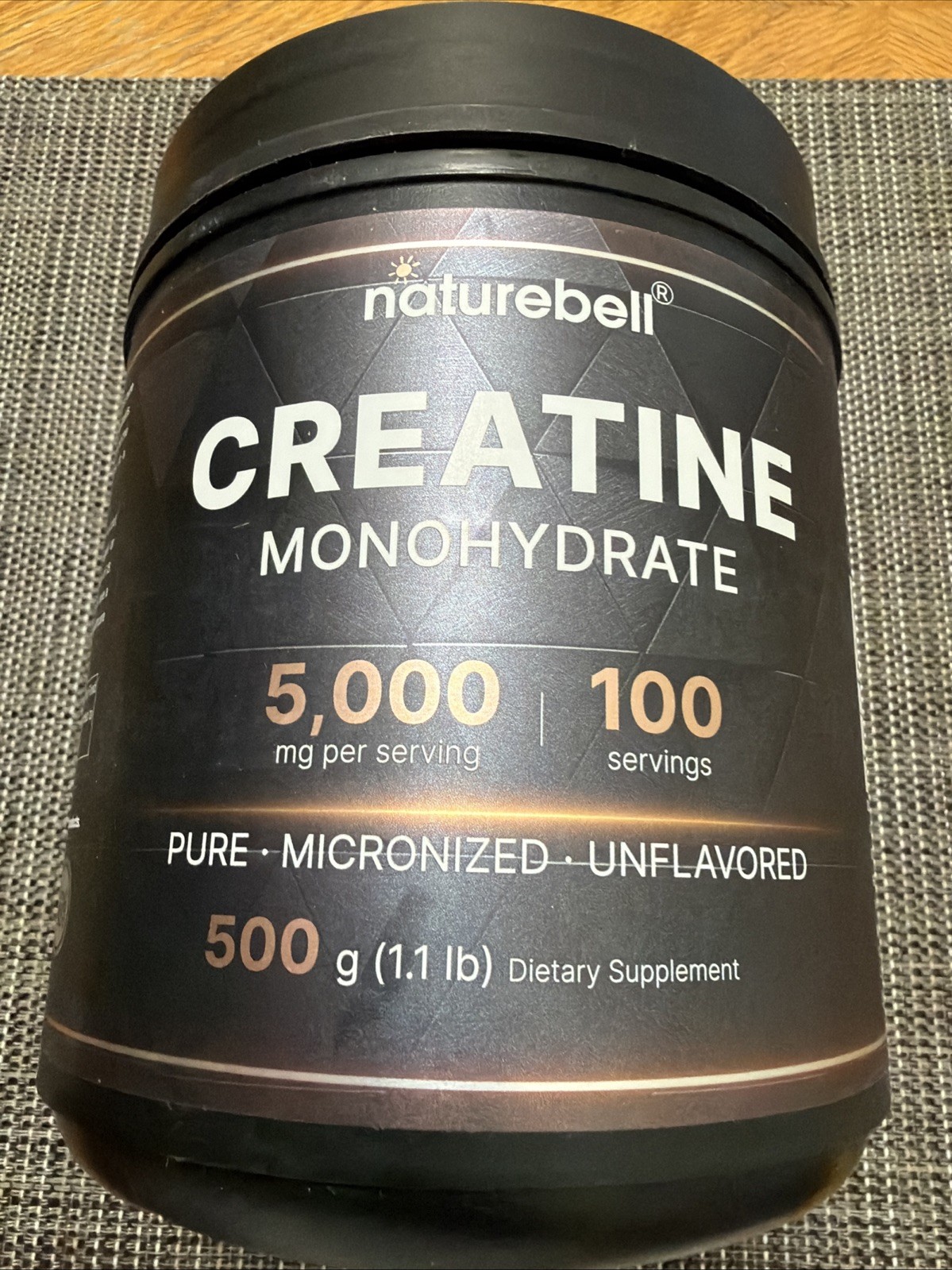 NatureBell Creatine Monohydrate Powder 500Grams 100 Servings BRAND NEW EXP 05/27