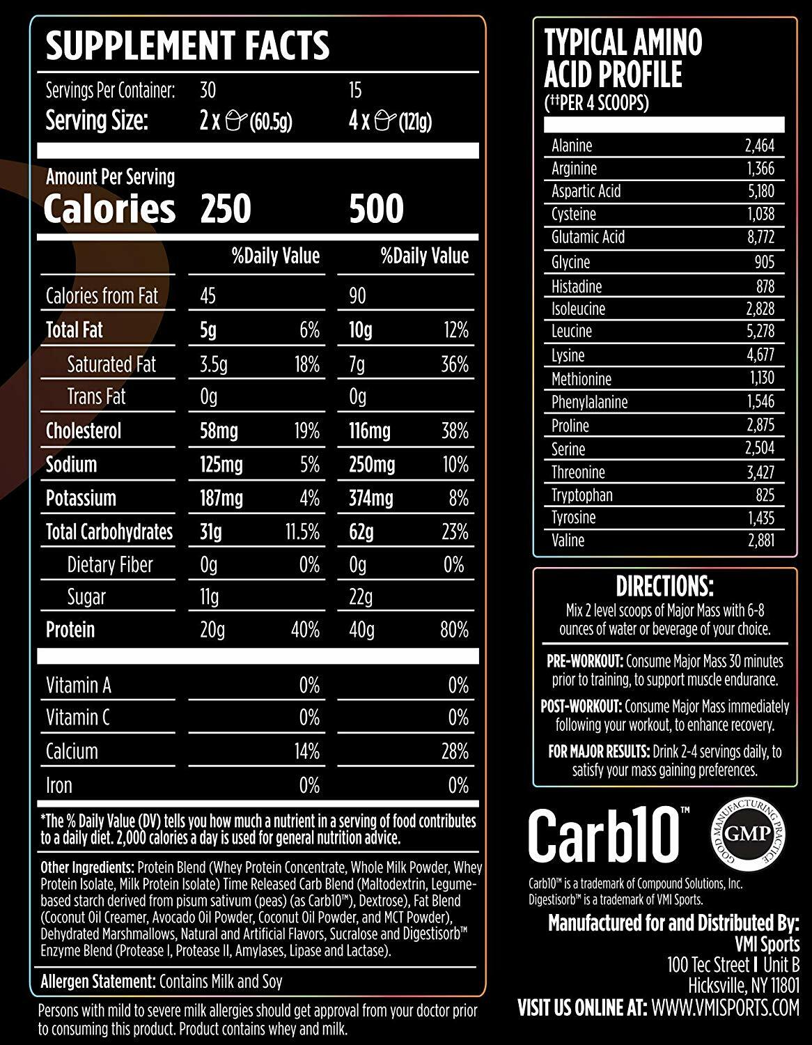 Major Mass™ Lean Mass Gainer Protein – Marshmallow Charms
