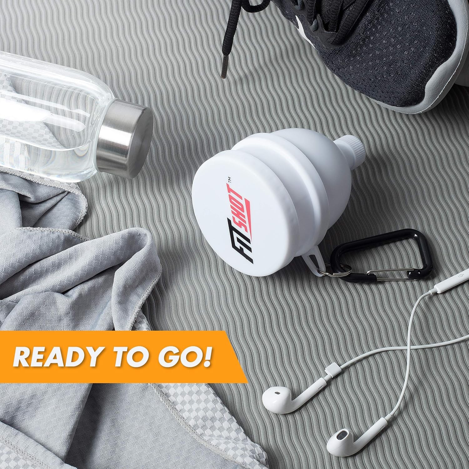 Protein Powder Funnel- Supplement Funnel with Keychain 4pack Water Bottle
