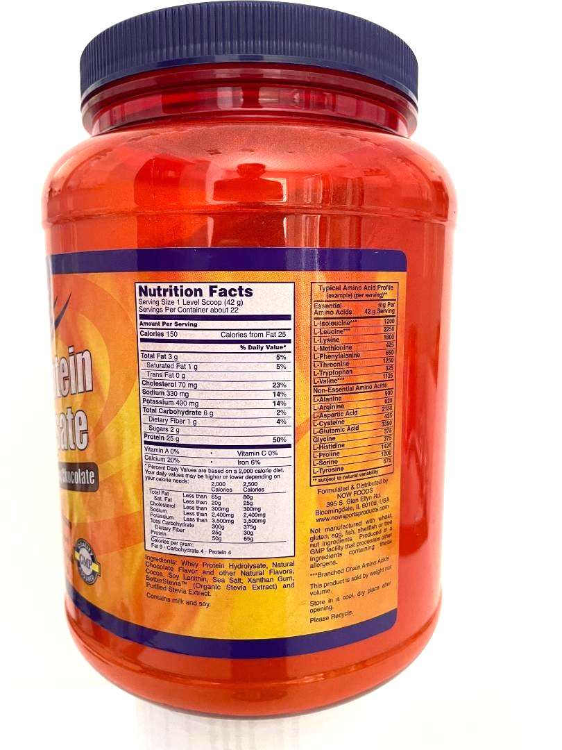 3 X 2 Lbs Whey Protein Hydrolysate C. Chocolate flavor 25 G.Protein, 66 Servings
