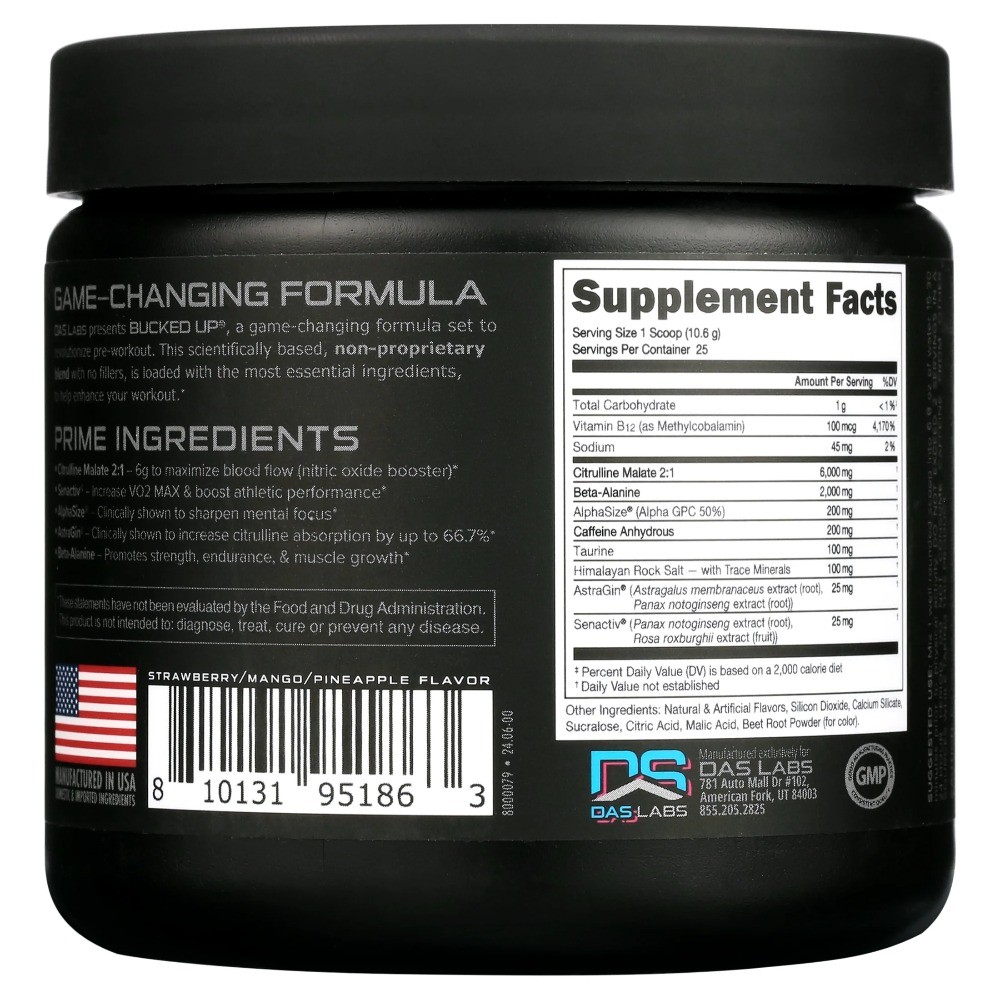 Workout Powder Supplement, Miami Vice Flavor, 9.3 oz, 25 Servings