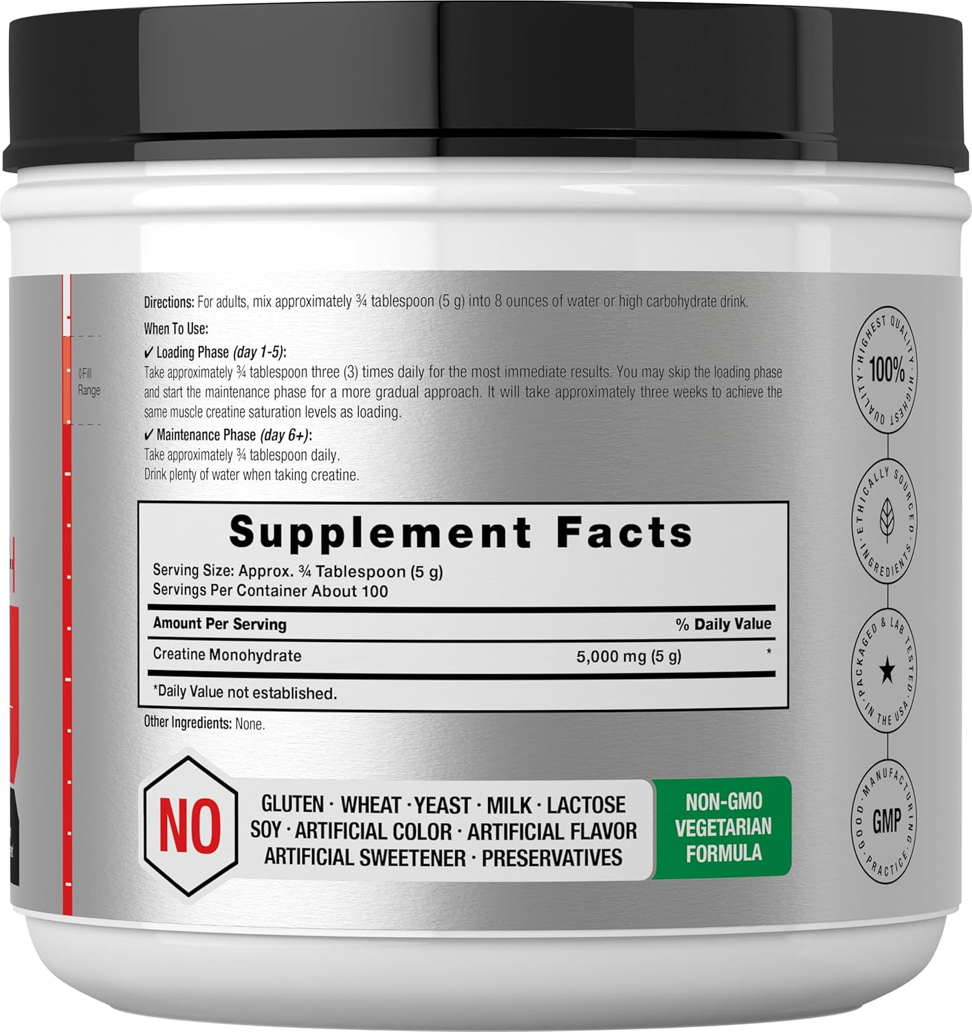 Creatine Monohydrate Powder | 1.1Lb (17.6 Oz) | Micronized and Unflavored | Vege