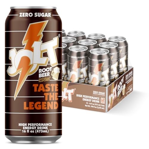 JOLT Energy Drink – 200mg Caffeine Drink with L-Carnitine & Taurine – Root Beer