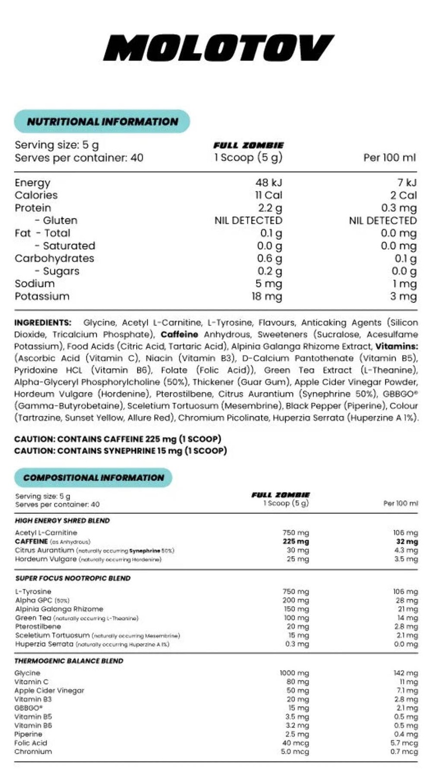 Molotov Thermogenic by Zombie Labs