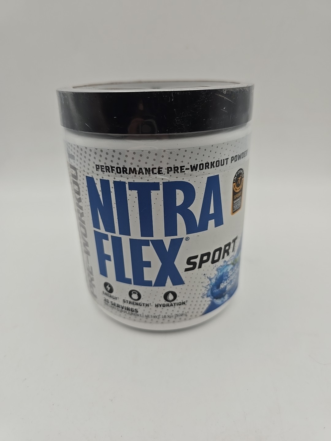 Nitraflex Sport Pre-Workout Powder 20 Servings – Blue Raspberry Exp 07/2027