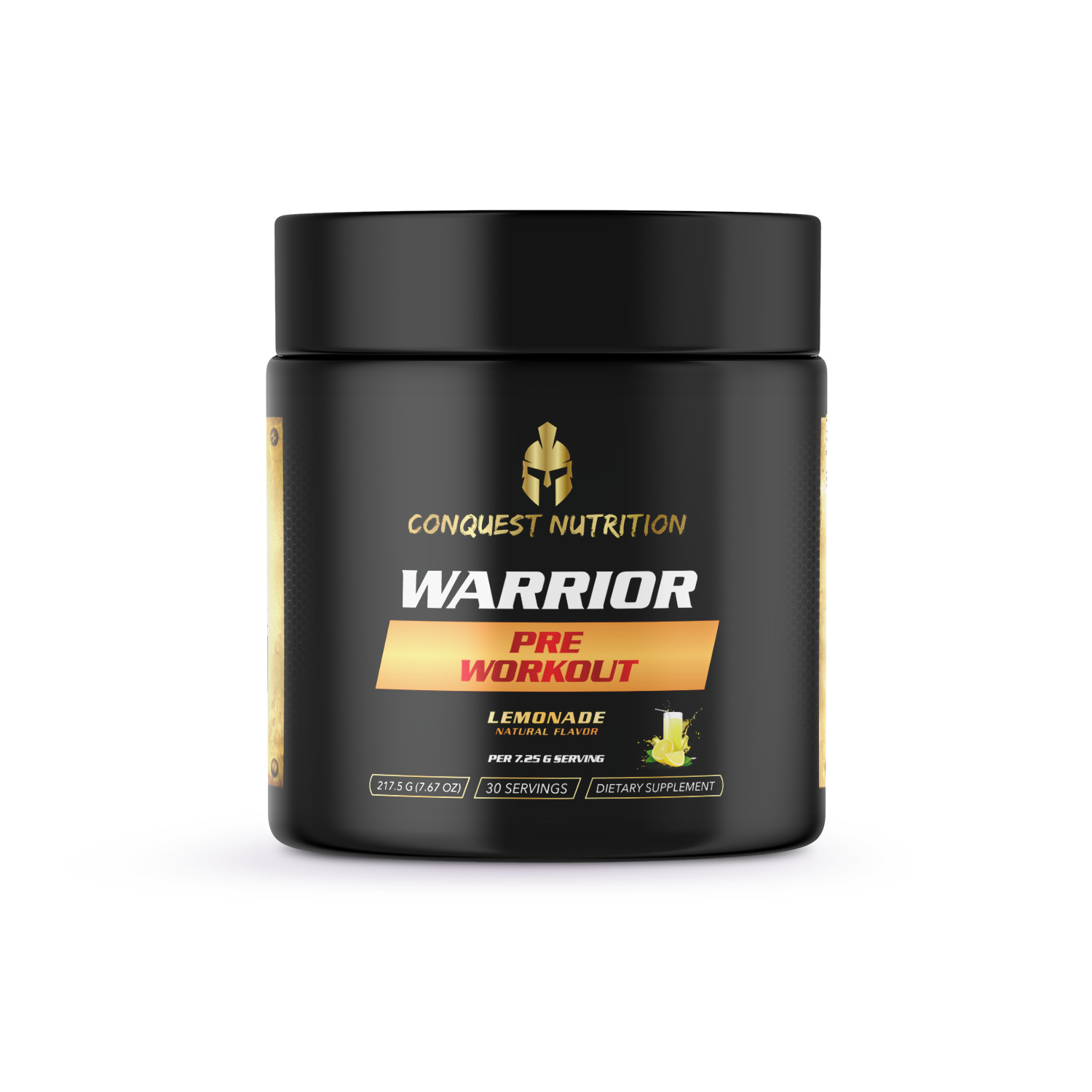 Conquest Warrior Pre Workout Lemonade 30 Servings Energy Endurance Focus Pump