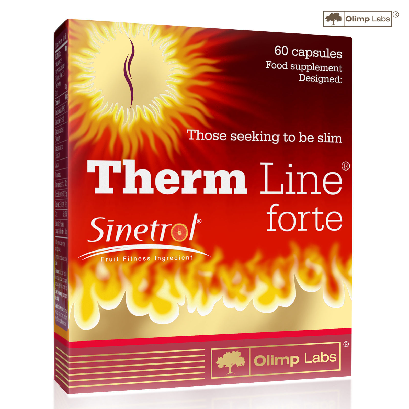 Therm Line Forte 60-240 Caps Thermogenic Fat Burner Weight Loss Reduction Energy