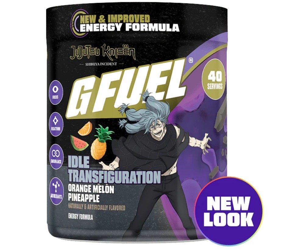 GFUEL JUJUTSU KAISEN Idle Transfiguration Tub 40 Servings Gamma Labs G FUEL