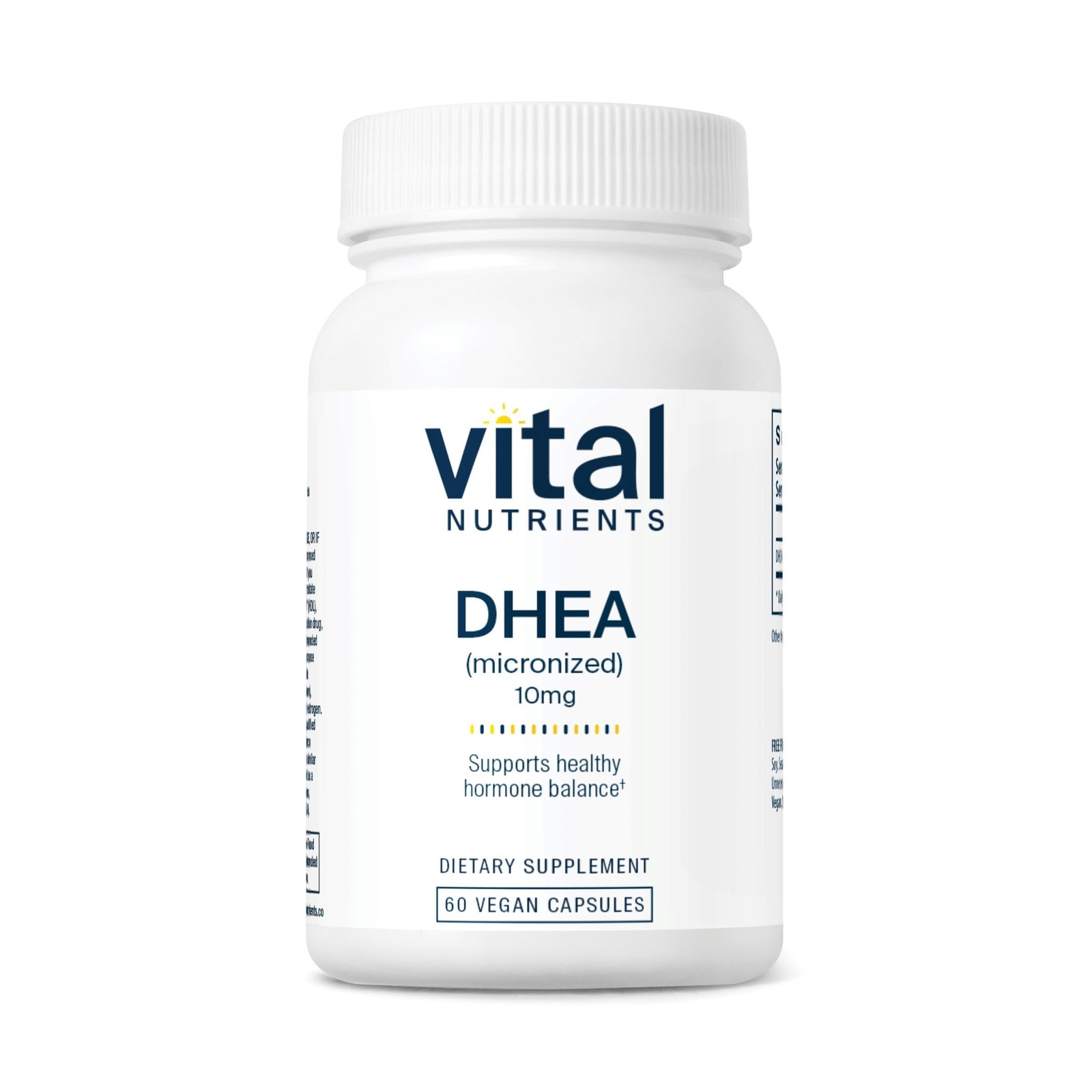 Vital Nutrients DHEA 10mg – Vegan Micronized 60 Count (Pack of 1)