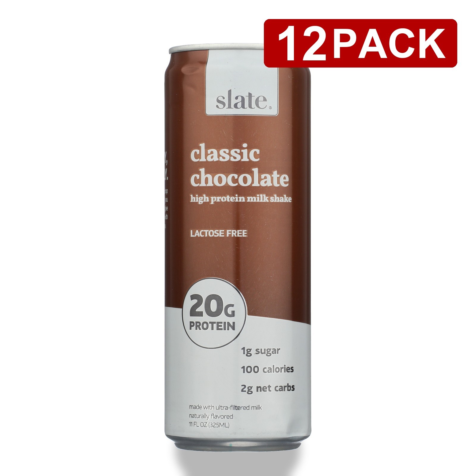 Slate Classic Chocolate High Protein Milk Shake 11 Fl Oz 12 Pack