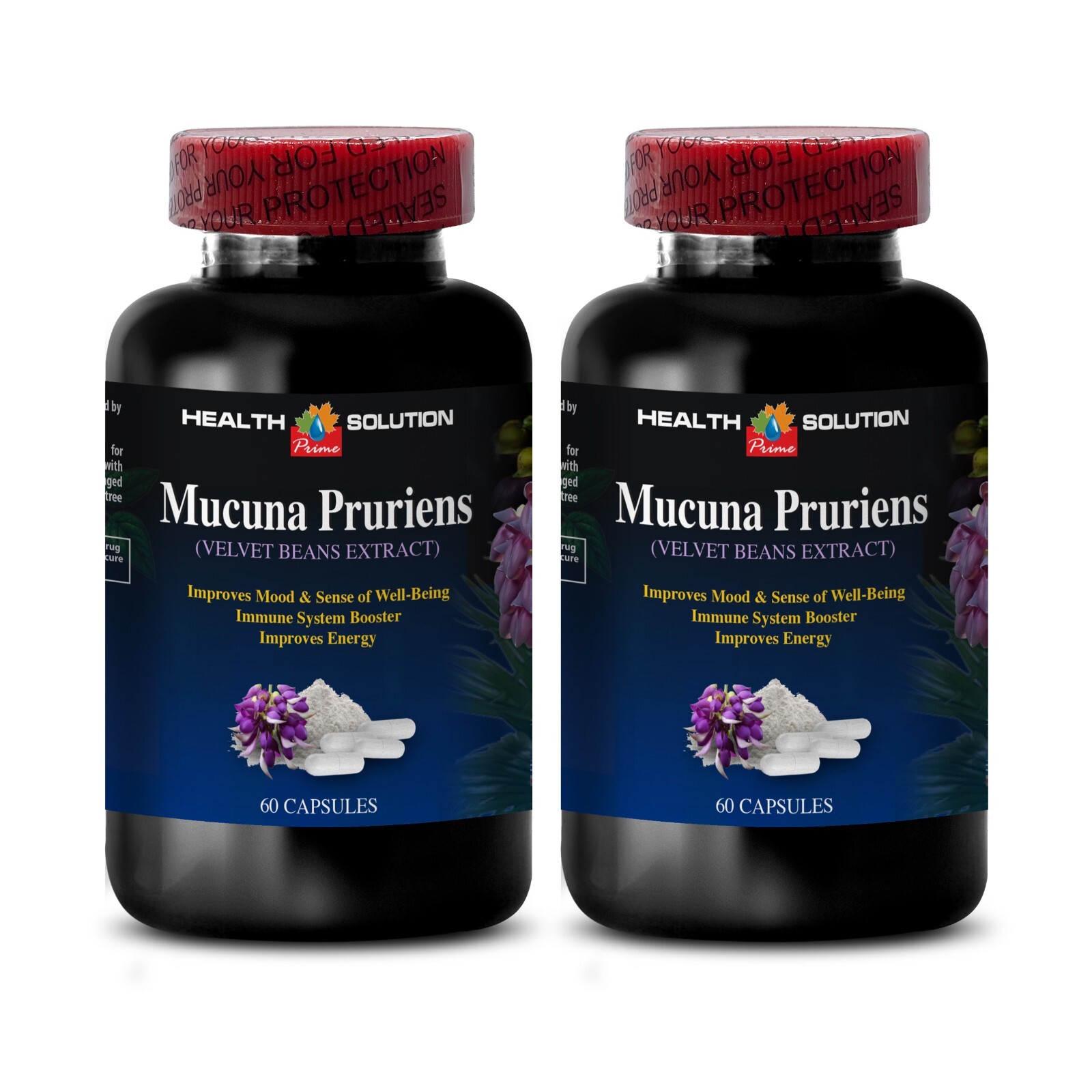 Natural Life MUCUNA PRURIENS VELVET BEANS EXTRACT – Macuna Pruriens (2 Bottles)