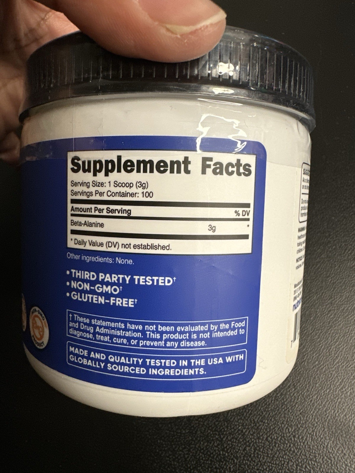 Nutricost Beta Alanine Powder 300g Pure Beta -Alanine, Unflavored