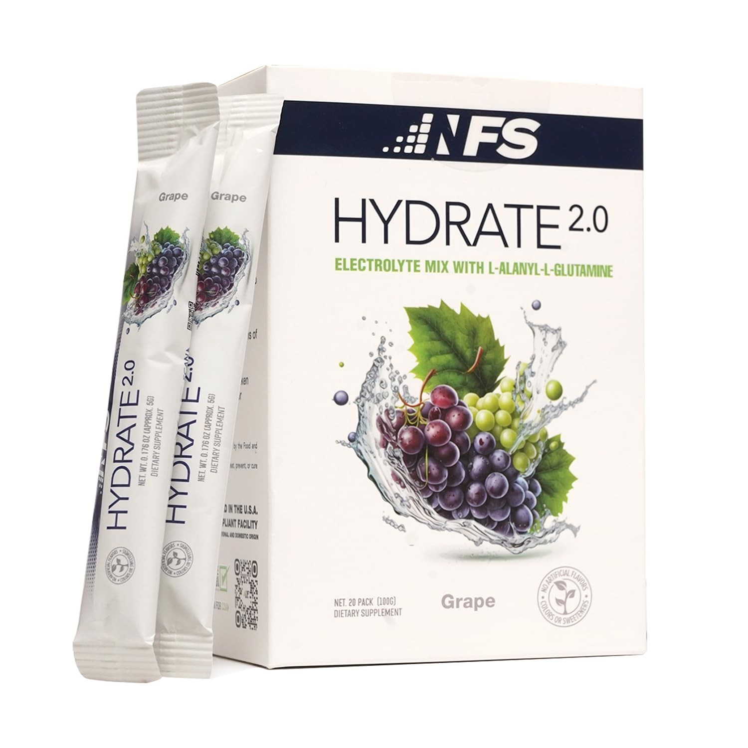 Electrolyte Hydration Powder Packets – Advanced Recovery Formula, 20 Grape Packe