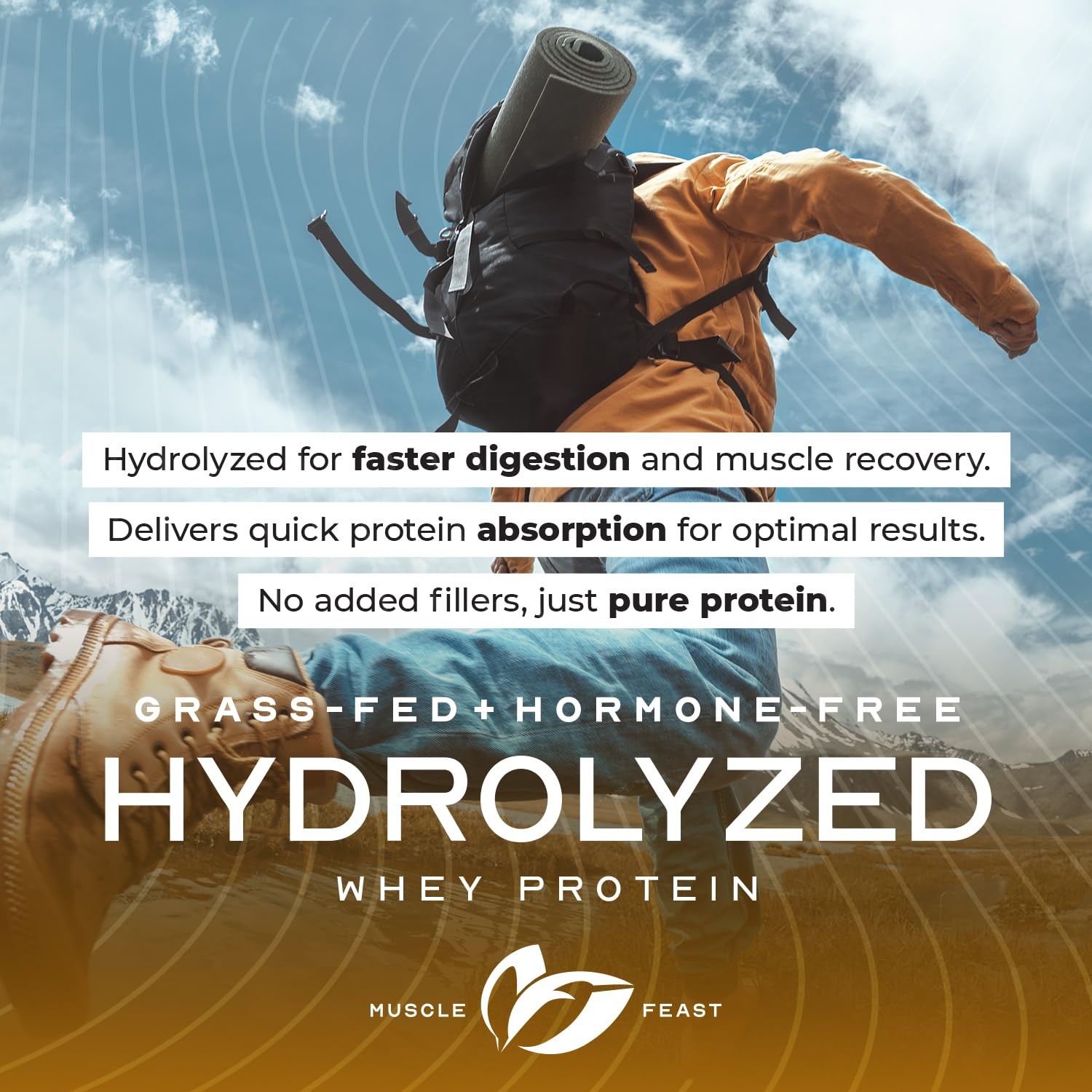 Muscle Feast Hydrolyzed Whey Protein Powder Grass Fed And All Natural