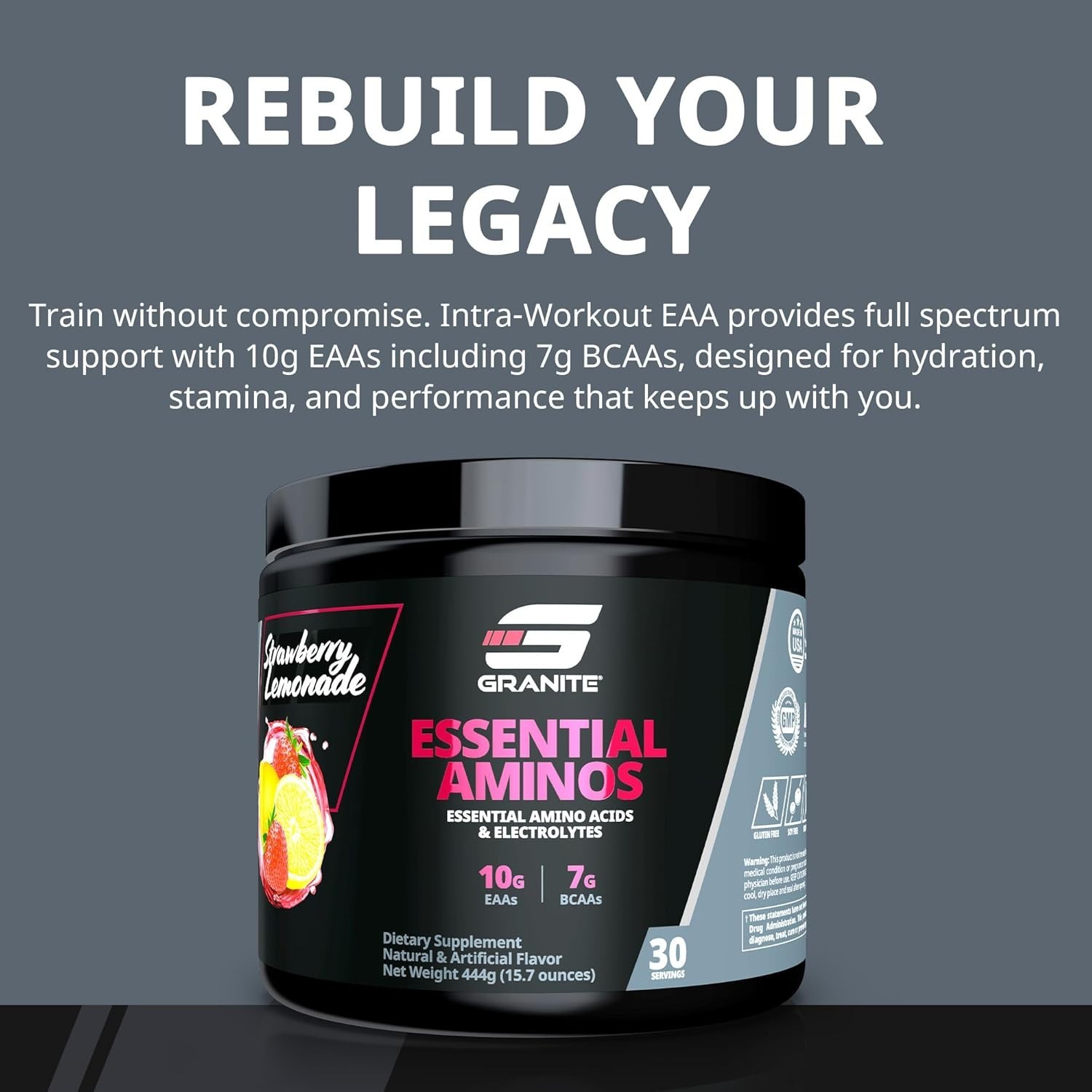 Granite Essential Amino Acids Powder for Muscle Recovery and Growth with 10g …