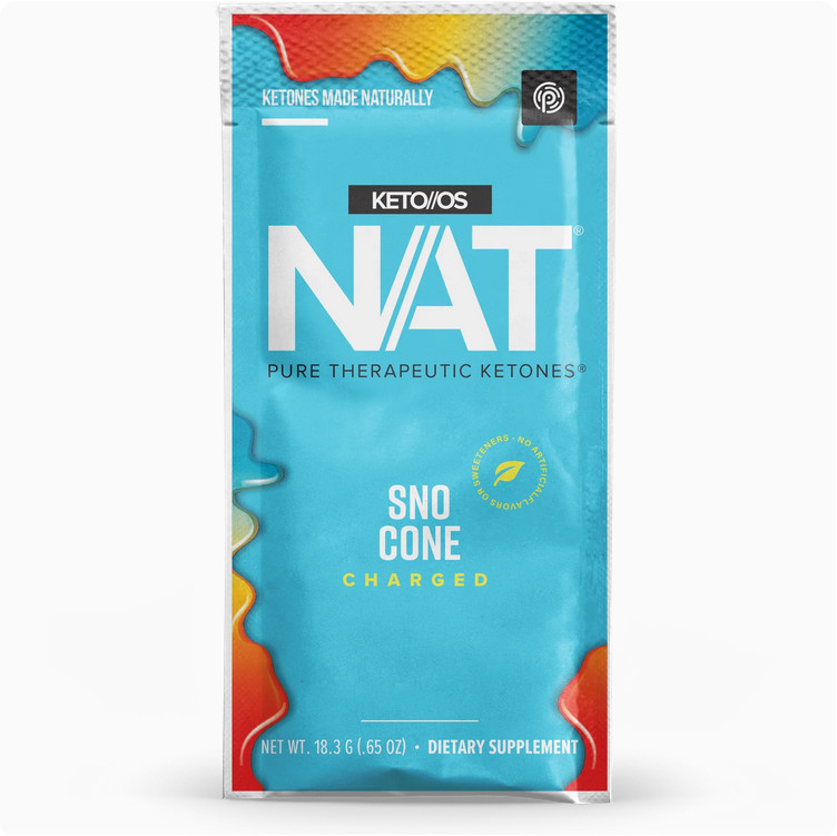 Pruvit KETO/OS NAT Charged 20 Packets Sno Cone Flavor EXP: 10/2026