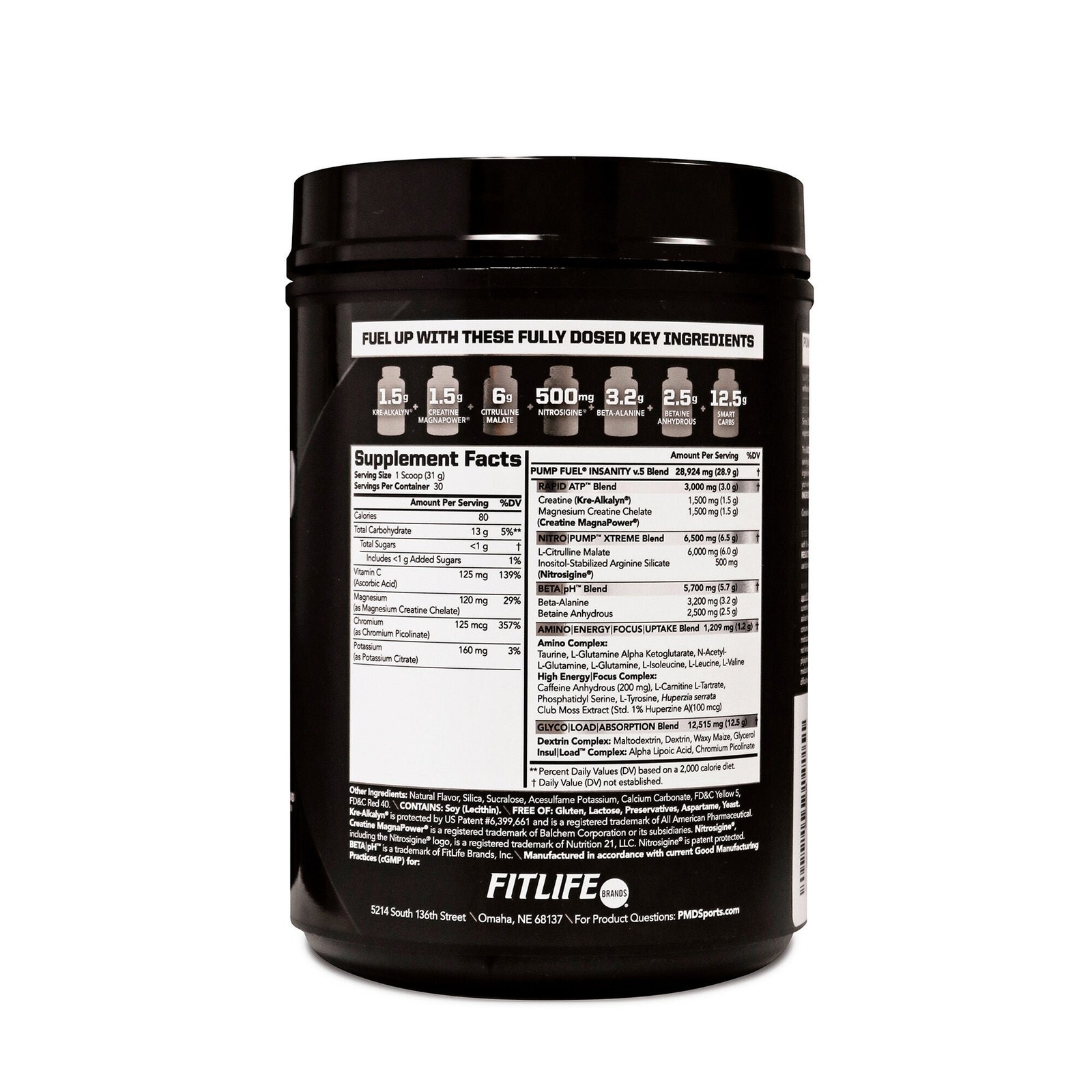Ultra Pump Fuel® Medium Stim Pre-Workout – Peach Nectarine (30 Servings)