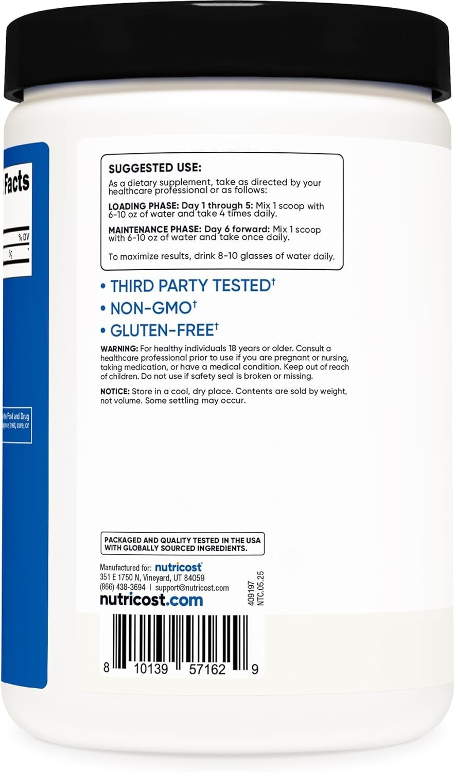 Creatine Monohydrate Micronized Powder 500G, 5000Mg per Serv (5G) – 100 Serving