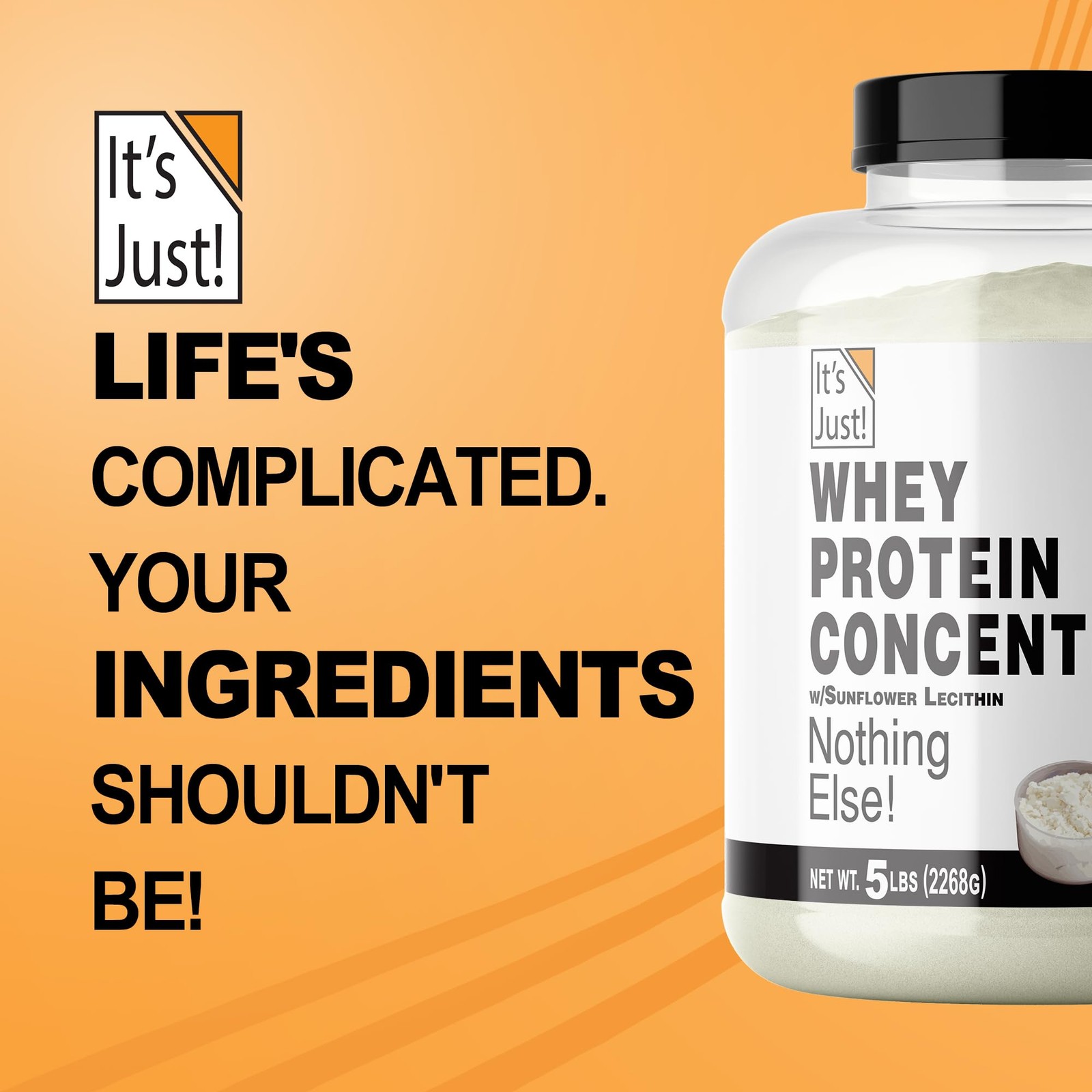 Its Just – 100 Whey Protein Concentrate, Made in USA, Premium WPC-80, No