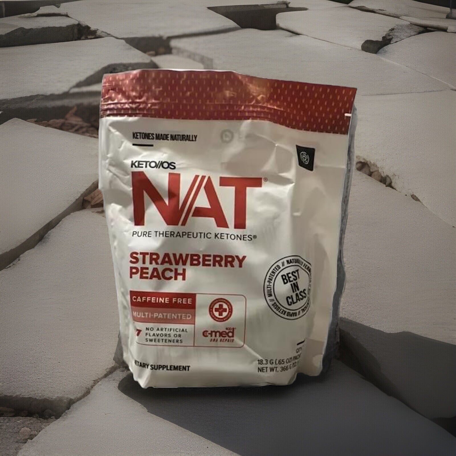 PRUVIT Ketones Nat STRAWBERRY PEACH Caffeine Free !! 20 Packs FREE SHIPPING