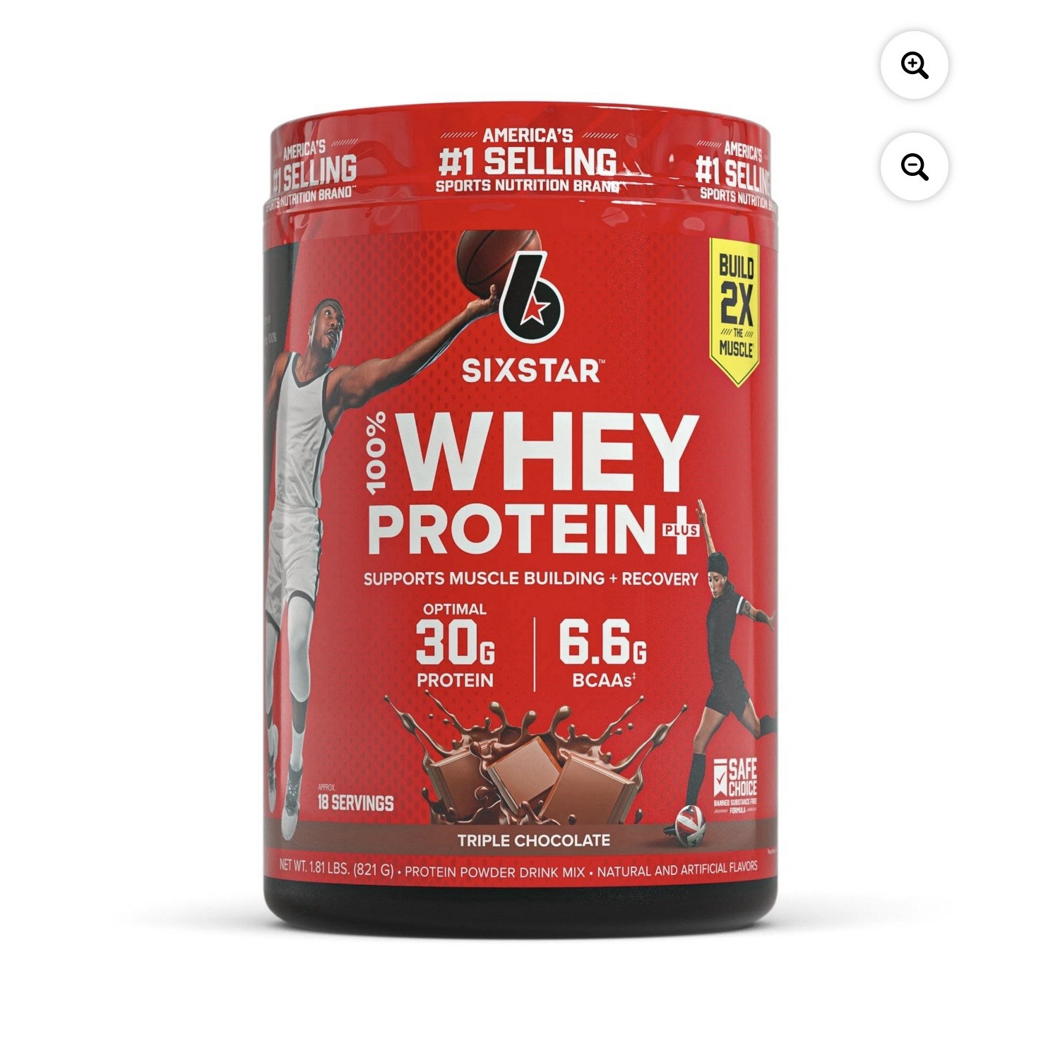 Six Star 100% Whey Protein Plus Powder Triple Chocolate 1.81 lb (821 g)