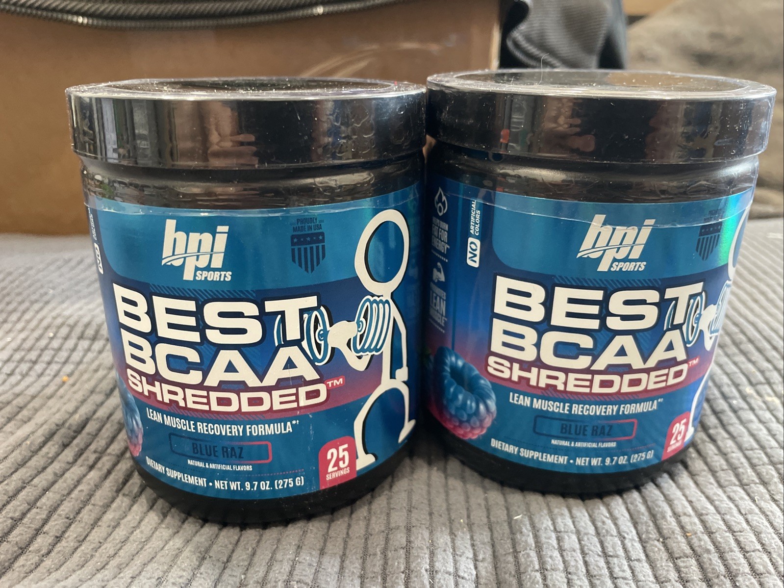 BPI Sports Best BCAA Shredded 25 Servings Blue Raz 2 Containers 05/27