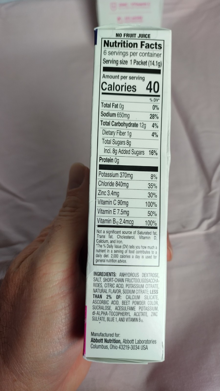 Pedialyte With Immune Support Electrolyte Powder 6 Packets Mixed Berry 2 Boxes