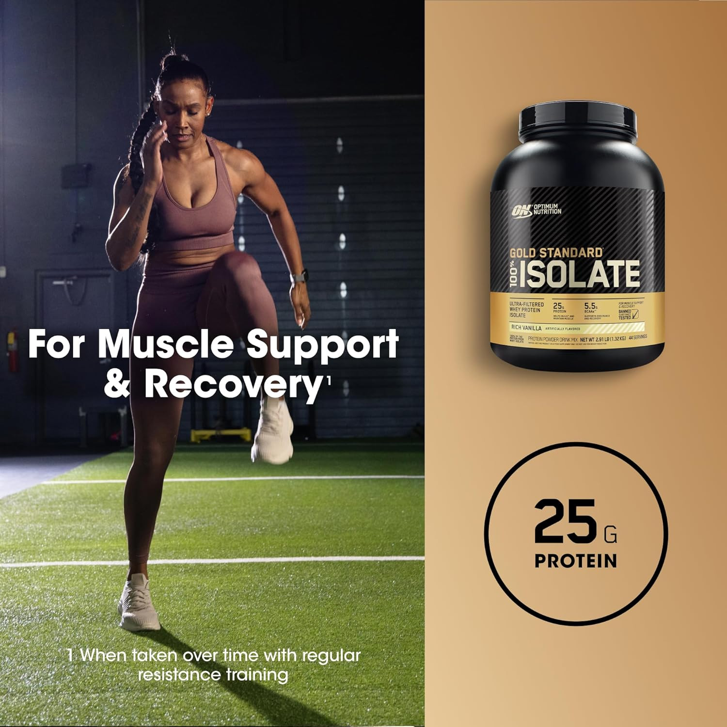 Gold Standard 100% Isolate, Protein Powder, Rich Vanilla, 2.91 Pounds, 44 Servin