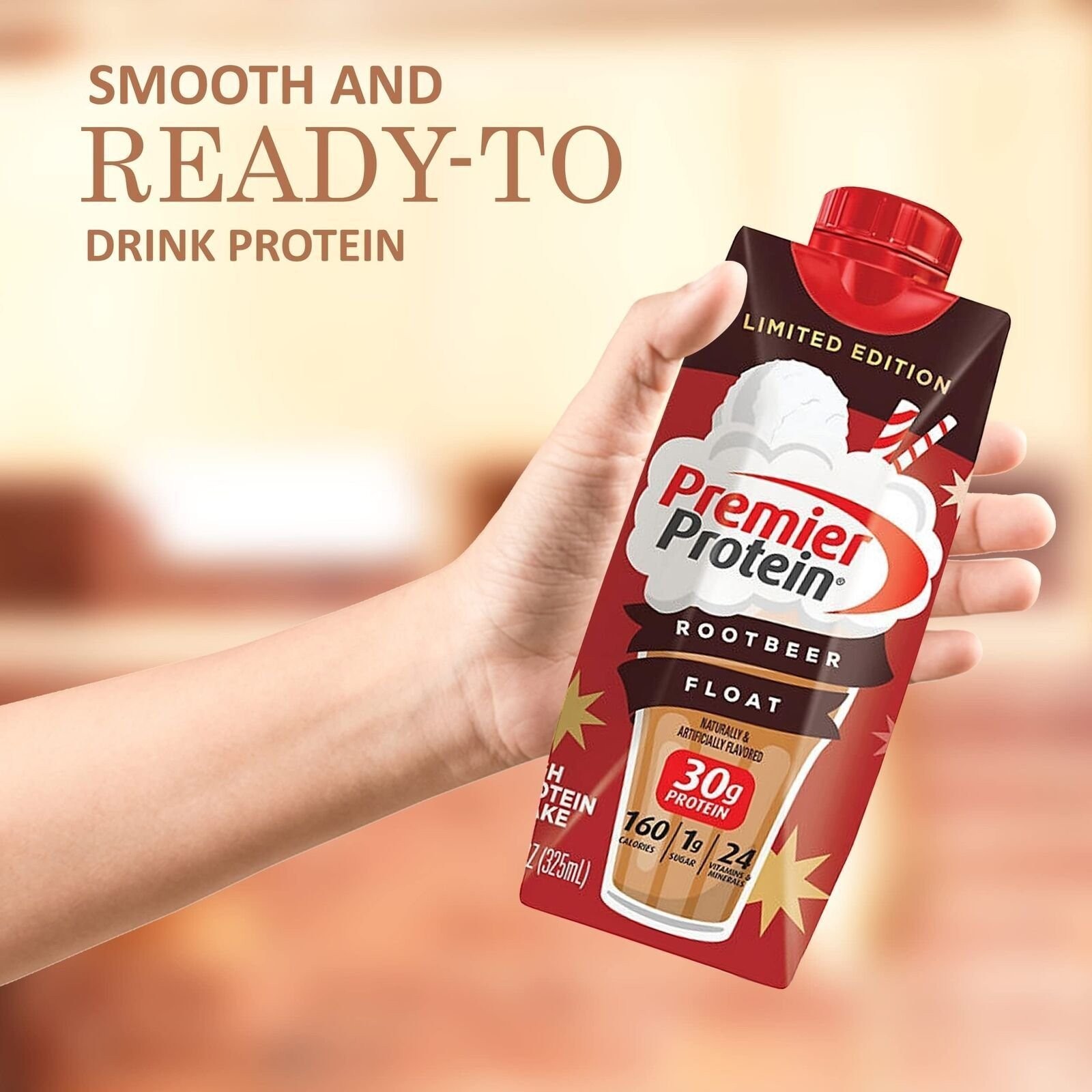 Premier Protein Shakes 6 BottlesRoot Beer in The Award Box 11. oz