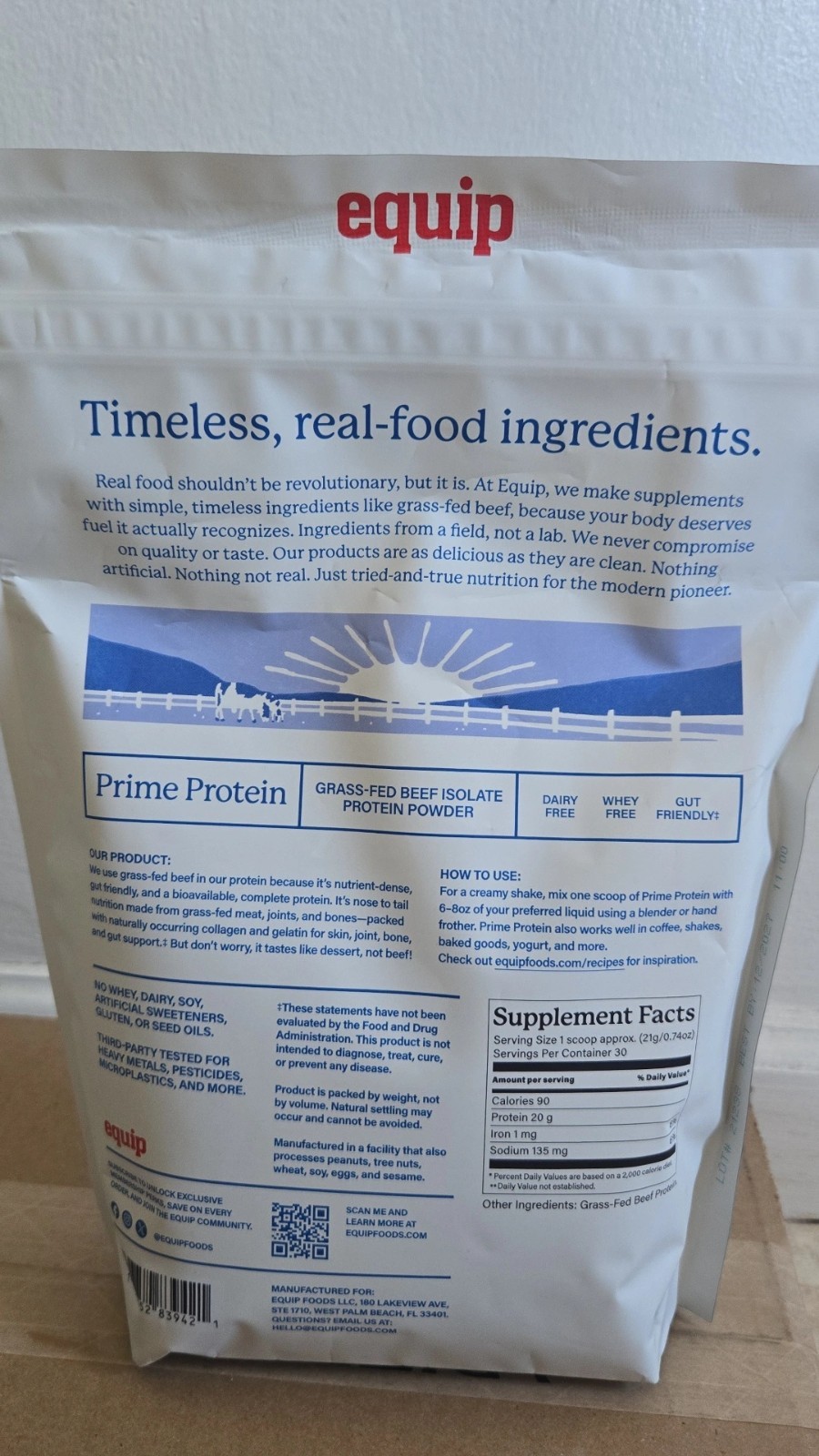 Equip Prime Protein Unflavored 1.4lbs