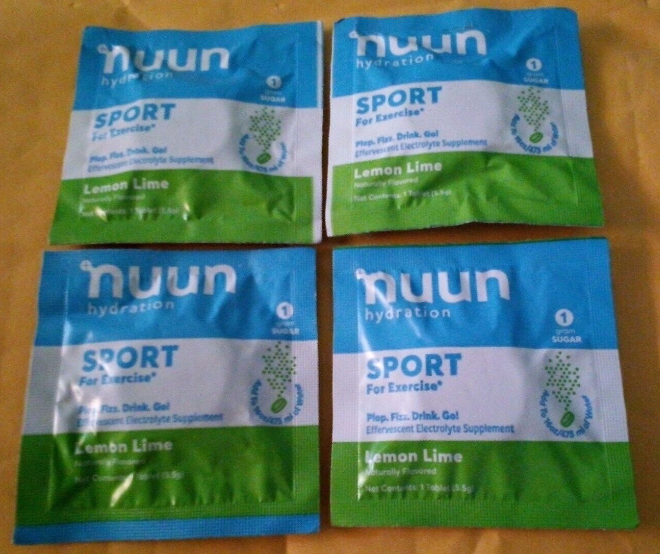 4 Tablets: Nuun Hydration Sport For Exercise Effervescent Electrolyte Lemon Lime