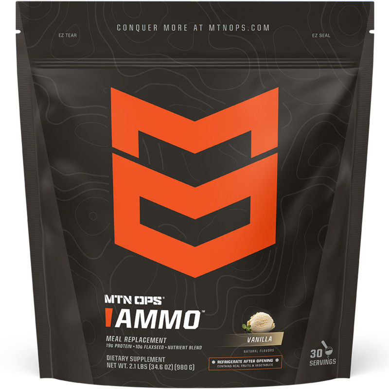 Mtn Ops Ammo Meal Replacement Shake Powder 19G Protein 10G Flaxseed 4.5G Whole