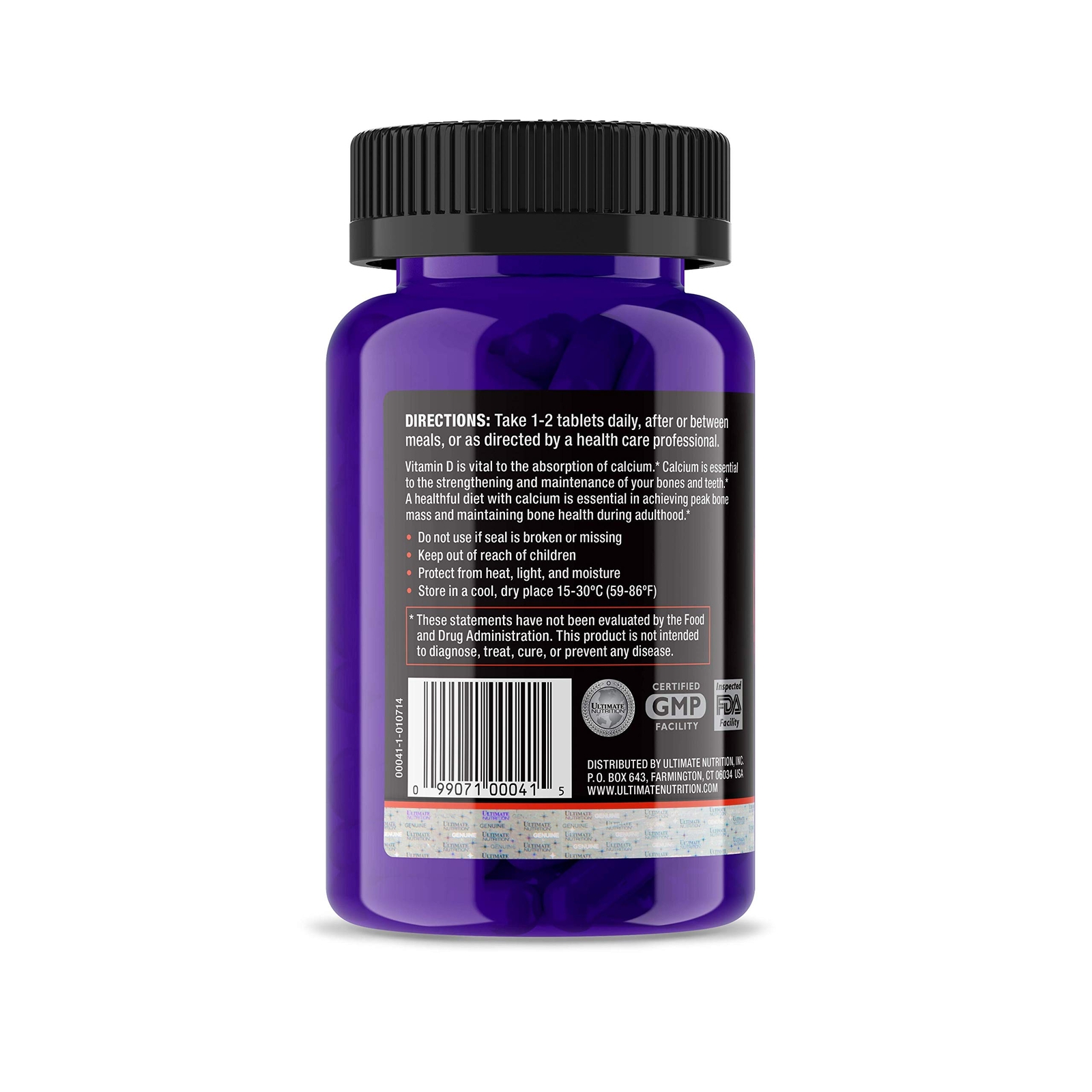 Ultimate Nutrition Calcium Plus Vitamin D Supplement with Zinc for Bone Strength