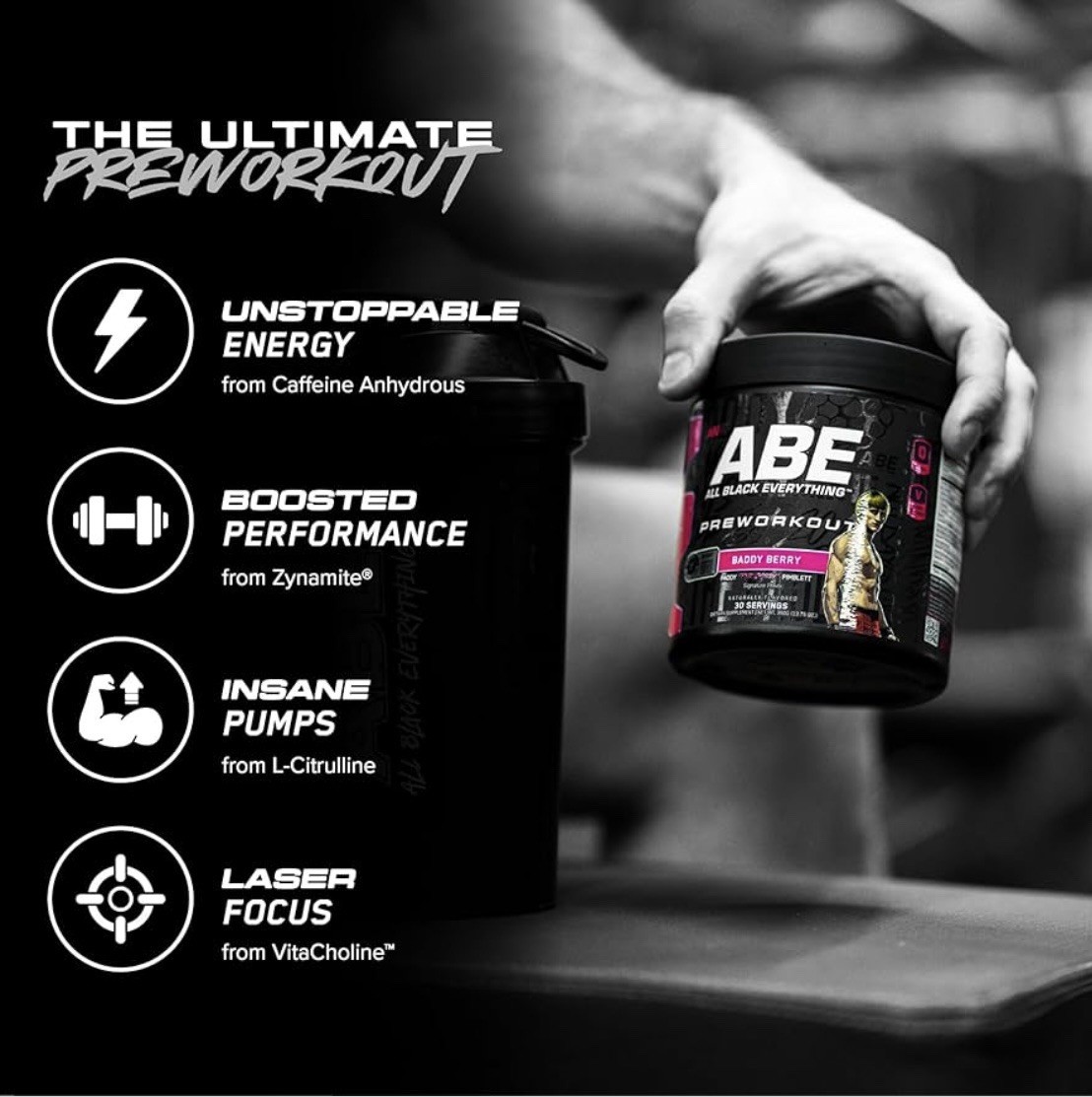 All Black Everything Pre-Workout 350mg Caffeine Cherry Cola Flavor 30 Servings