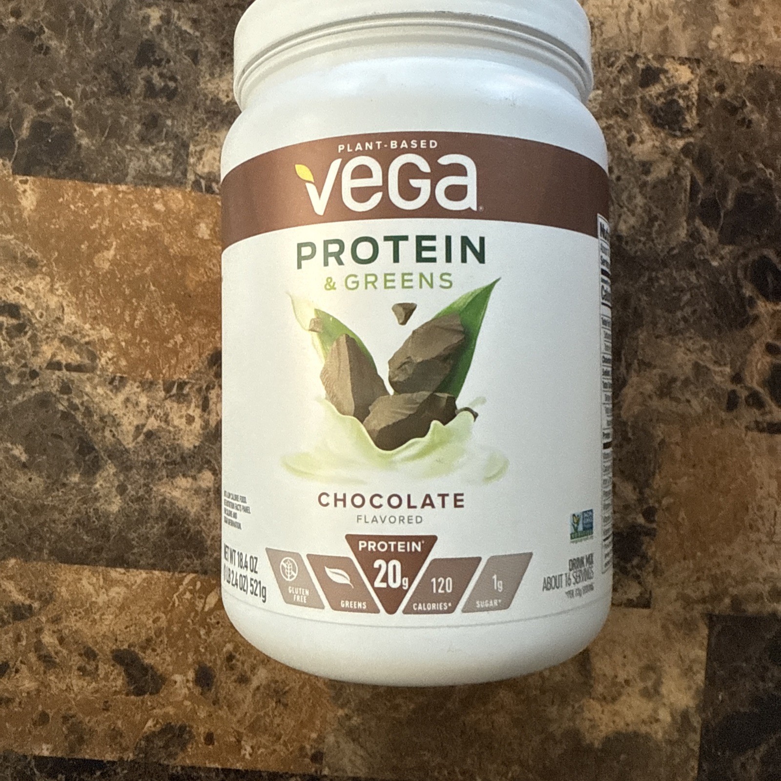 Vega Protein Greens Chocolate 18.4 Oz Approximately 16 Servings