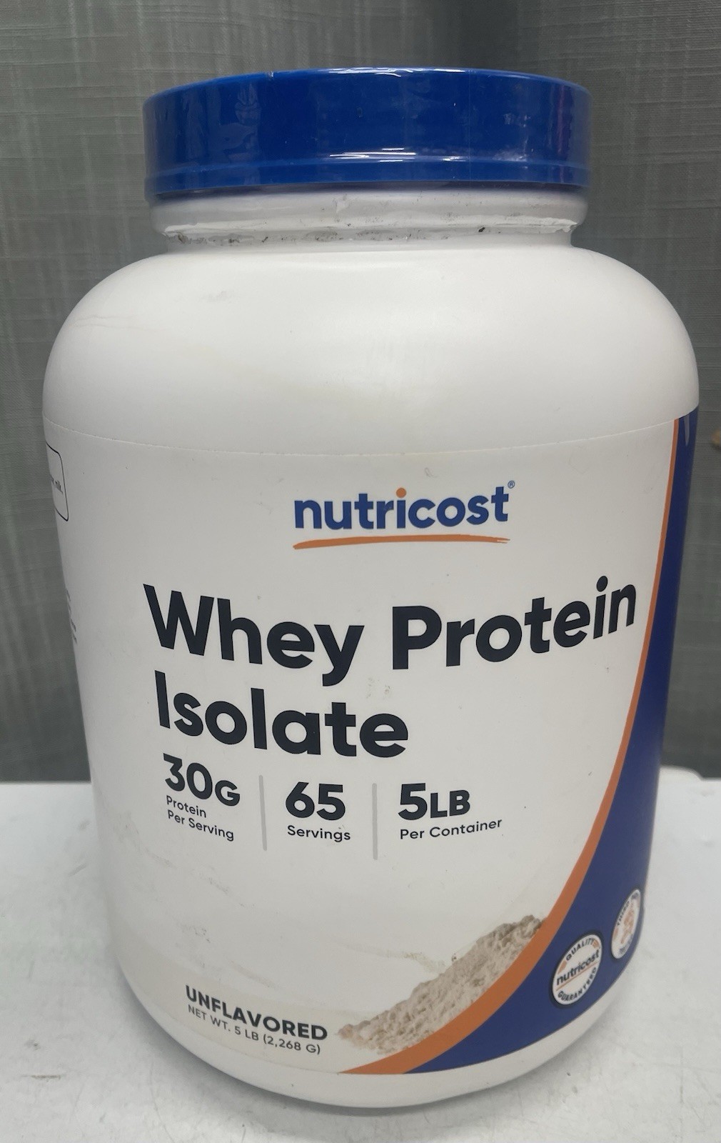Nutricost Whey Protein Isolate (Unflavored) 5LBS – Protein Powder