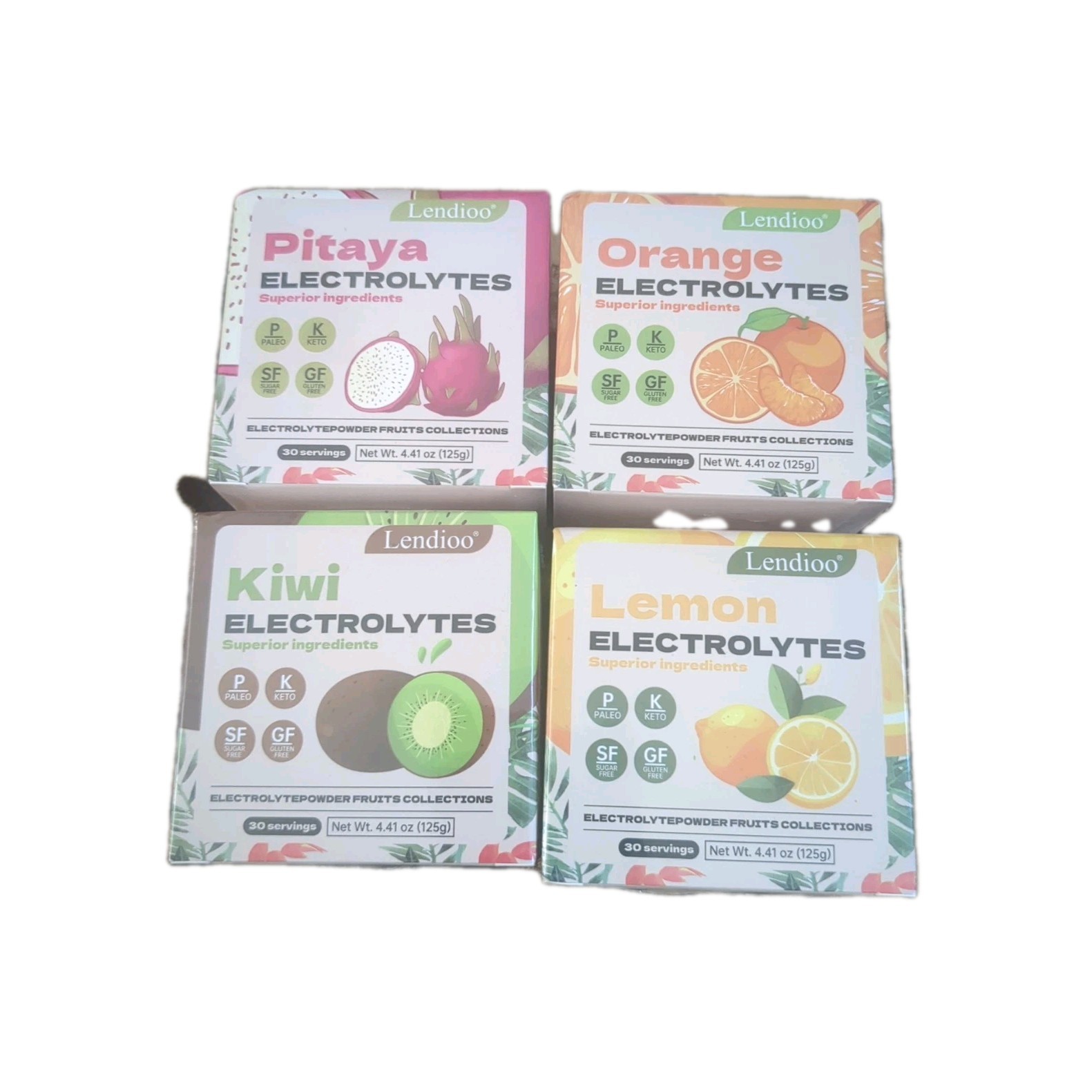 Lot of 4 Flavors Electrolytes Powder 4.41 oz Sugar-Free Gluten-Free BNIB