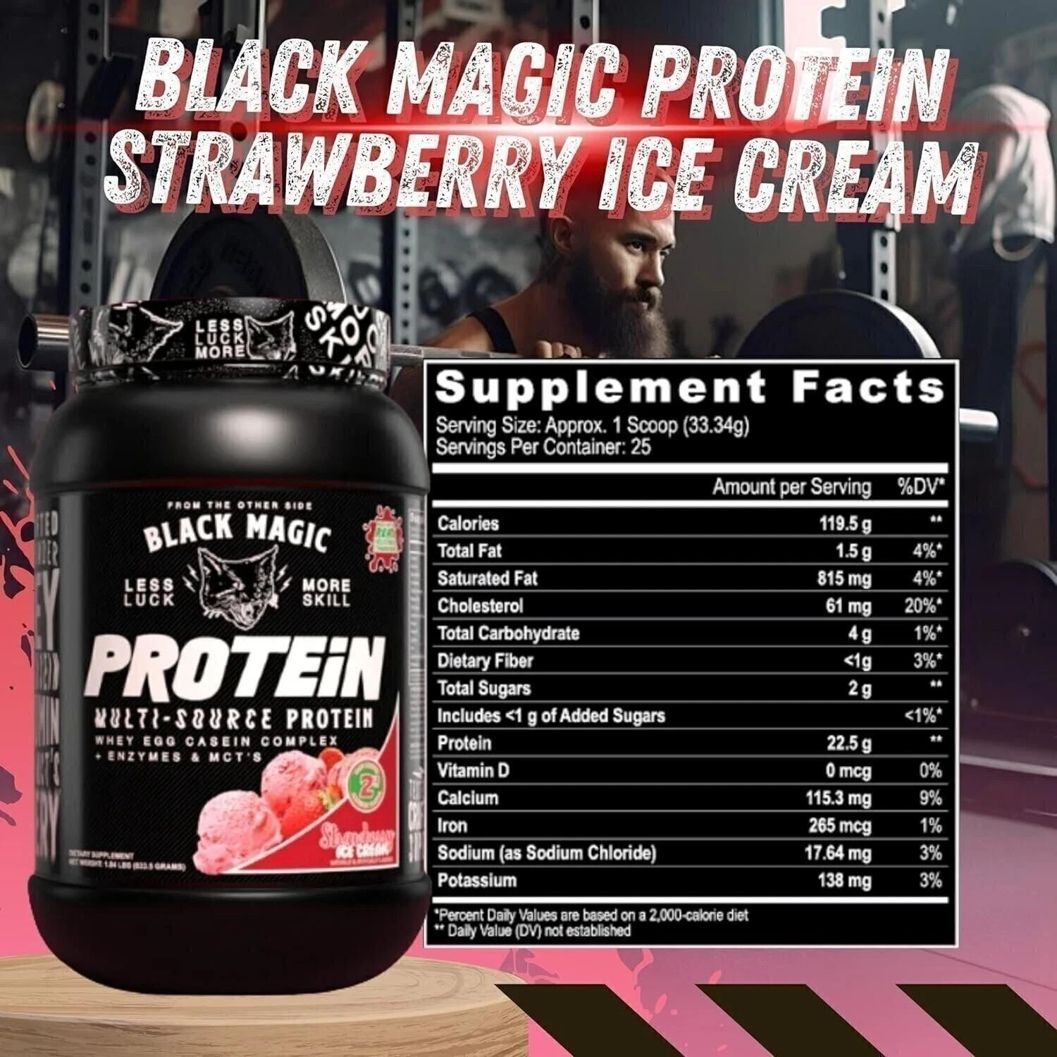 Black Magic Supply Multi-Source Whey Protein Complex 25 Servings 11 Flavors New