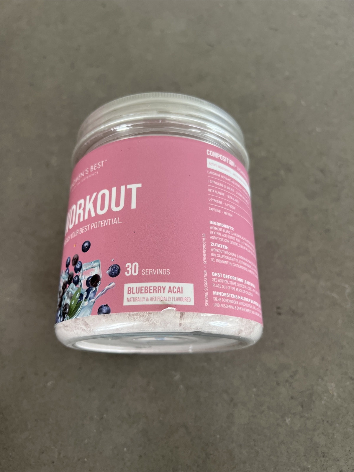 Women’s Best Pre-Workout 30 Servings BLUEBERRY ACAI | Exp 05/2025 Sealed