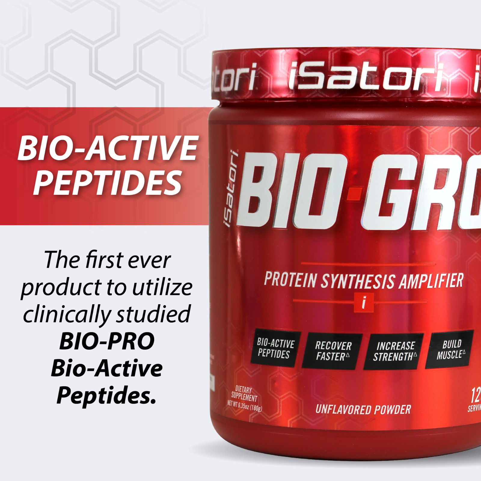 BIO-GRO Protein Muscle, Strength & Recovery – Unflavored / 120 Servings