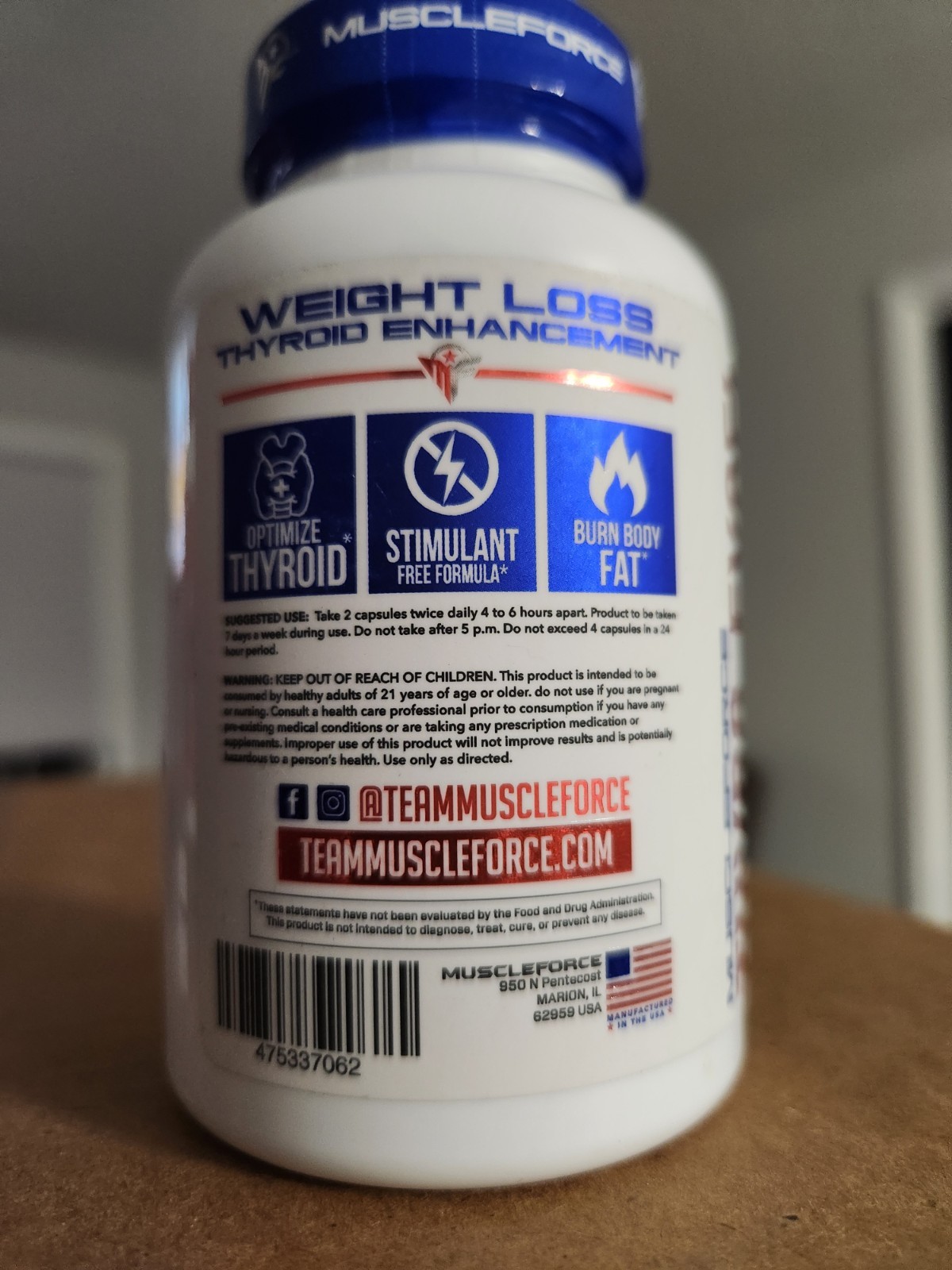 Muscle Force Excel Non Stim Supplement