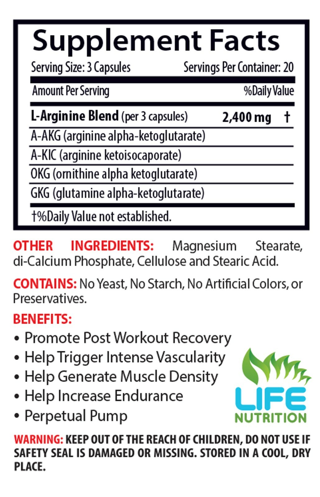 energy focus – NITRIC OXIDE PREMIUM 2400MG 2B – nitric oxide enhancer