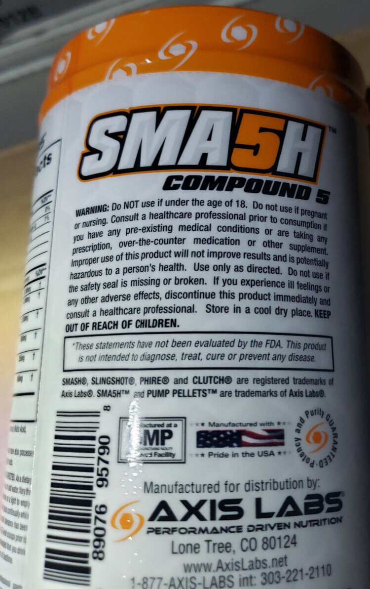 Axis Labs Sma5h Compound 5 – Watermelon 45 Servings – Best Date 12/2024