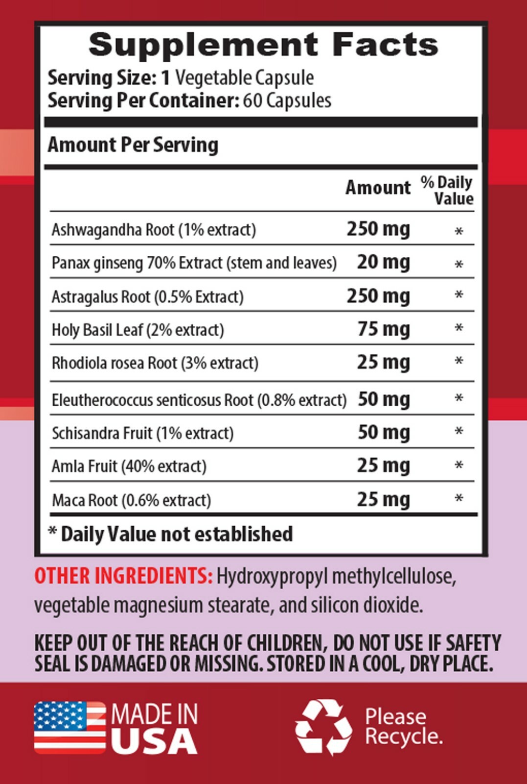 natural blood pressure – Astragalus Root Complex 770mg – energy boosting 3B