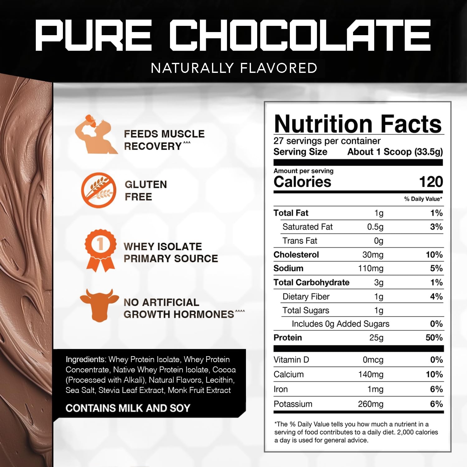 Naturally Flavored Rival Whey – Pure Chocolate 2lb