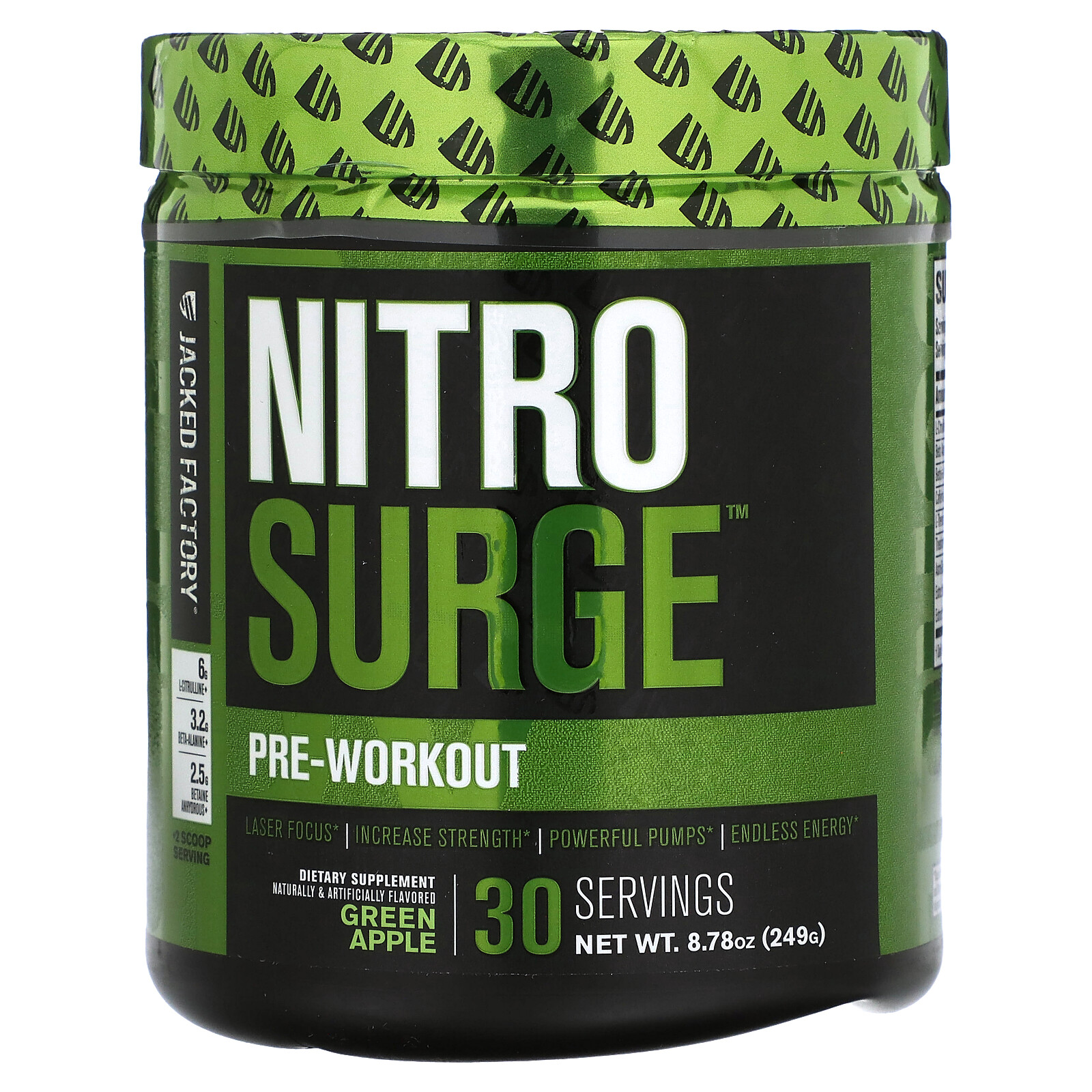 Nitro Surge, Pre-Workout, Green Apple, 8.78 oz (249 g)