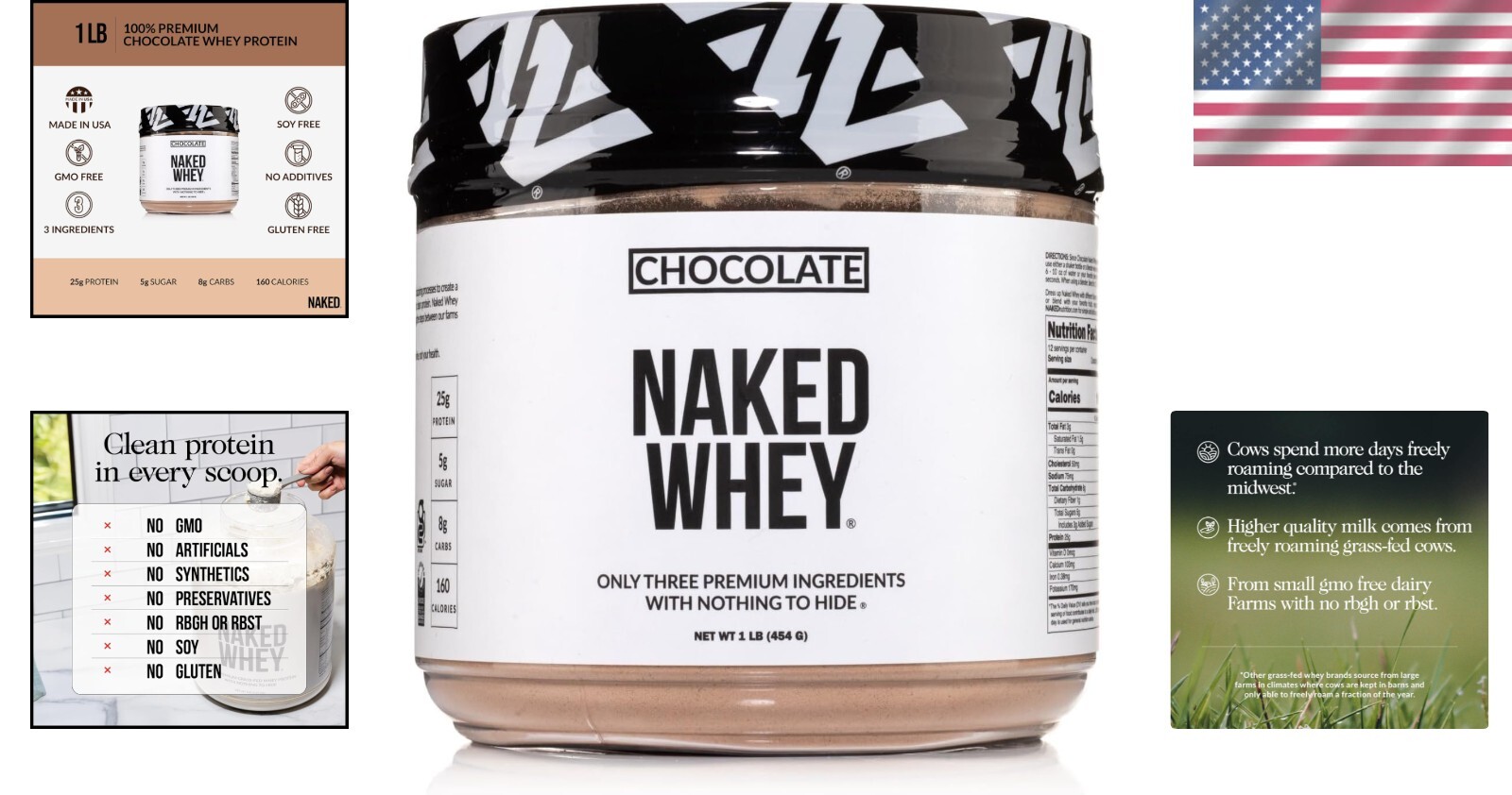 Delicious 1LB Chocolate Protein Powder – 25g Protein, 5g Sugar, No Additives