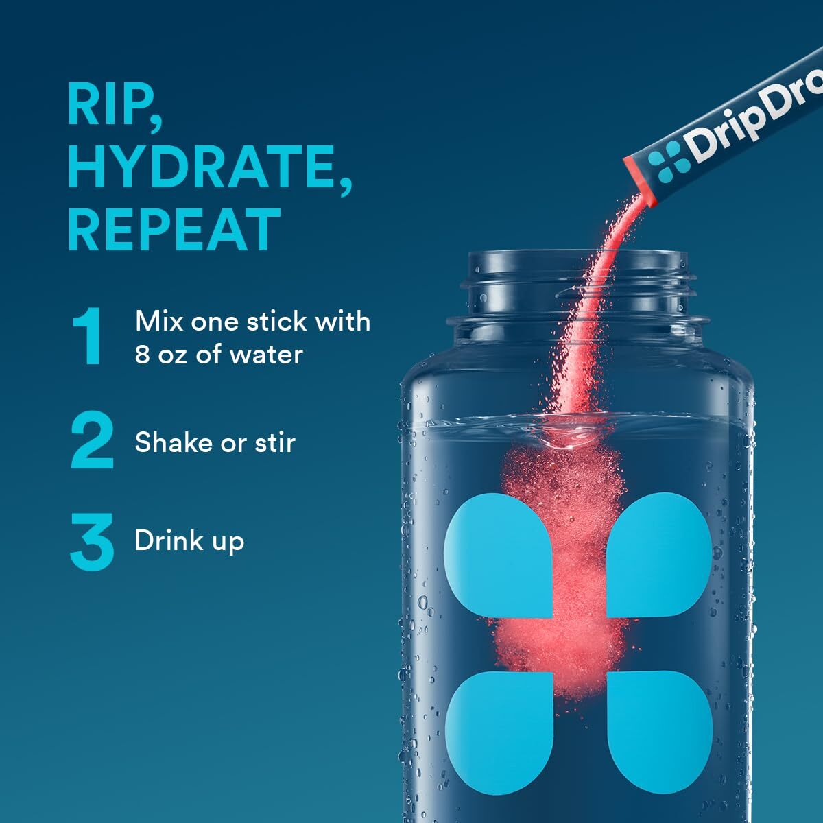 DripDrop Electrolyte Hydration Drink Mix 16 Servings Fast Hydration Variety Pack